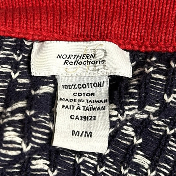 Northern Reflections nordic,chunky knit  sweater,cotton,front zip,thick,EC - Picture 7 of 14